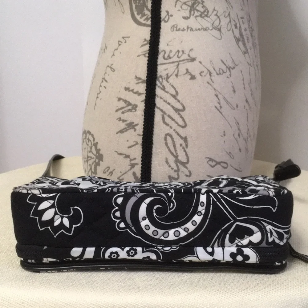 Vera Bradley Turn Lock Shoulder Crossbody Bag in Midnight Paisley - Picture 7 of 13